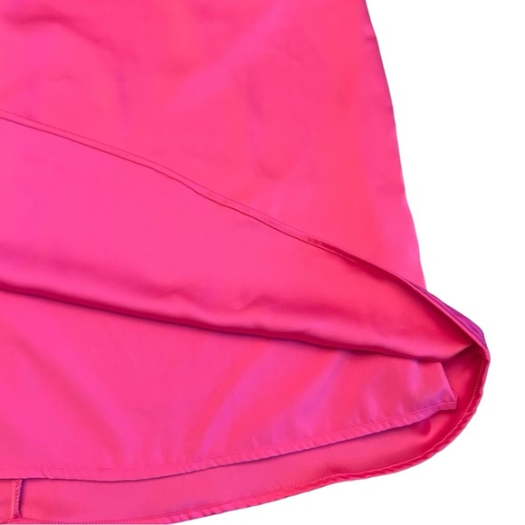 Kate Spade 90s Vibrant Pink Mini Tank Shift Dress with Bows Silky Womens Size 1X - Picture 8 of 13